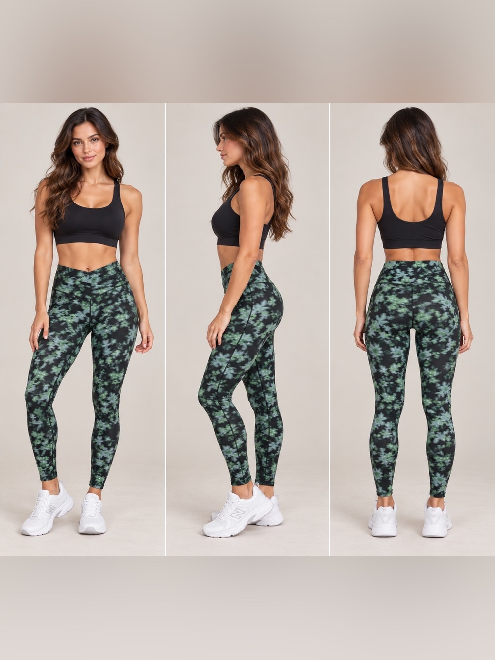 Aerie OFFLINE Real Me 7/8 Hi-Rise Leggings Floral Green Black Size M NWT